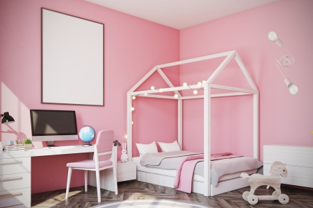 loft 2 kinkiet pastel róż aranżacja